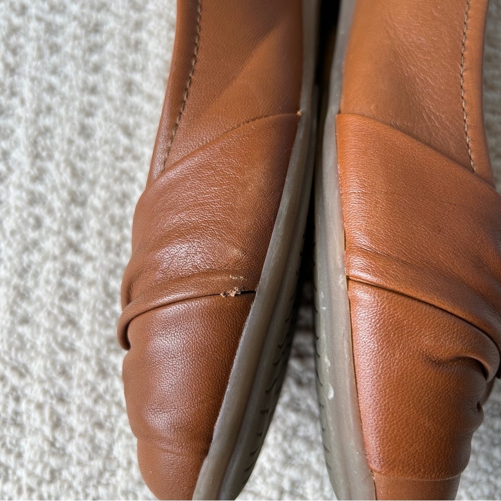 Earth Origins Tan Knotted Leather Ballet Flats - Picture 9 of 12
